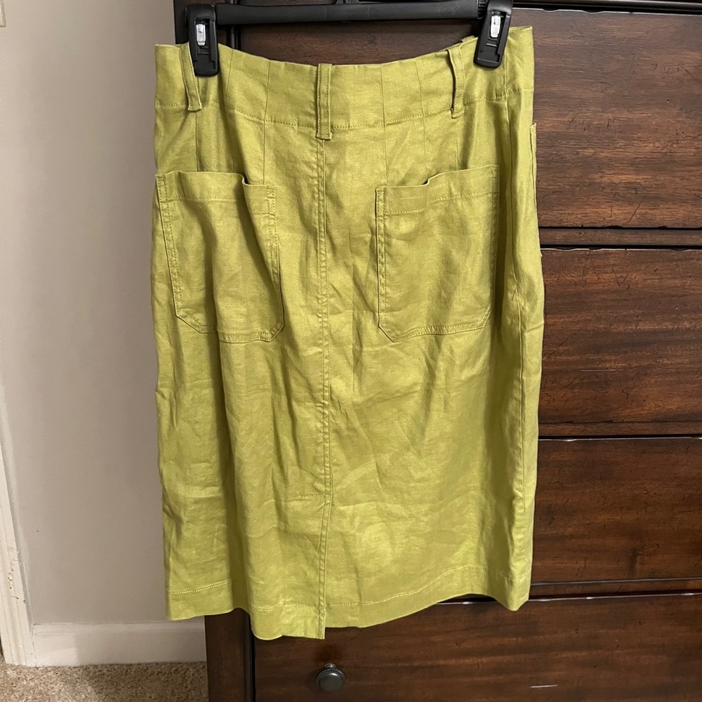 Maeve Chartreuse Pencil Skirt